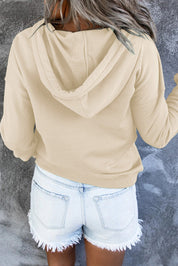 Bronte Halliwell | Casual Button-Neck Hoodie For Women