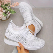 Arabella Foxcroft | Rhinestone Platform Sneakers For Women