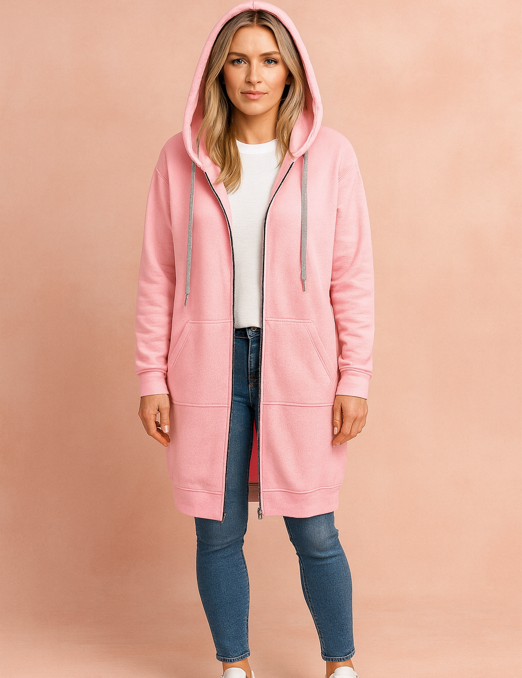 Rosette Wyndham | Long Zip-Up Hoodie For Women