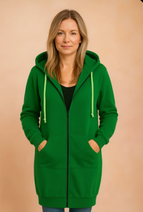 Rosette Wyndham | Long Zip-Up Hoodie For Women