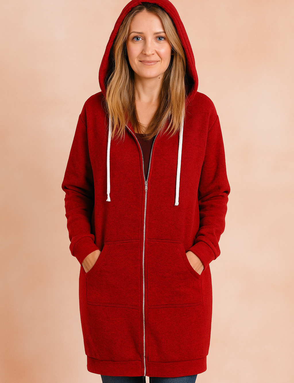 Rosette Wyndham | Long Zip-Up Hoodie For Women