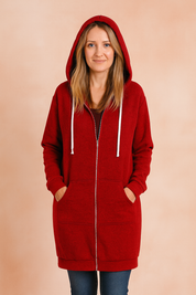 Rosette Wyndham | Long Zip-Up Hoodie For Women