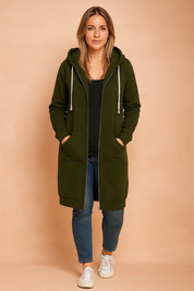 Rosette Wyndham | Long Zip-Up Hoodie For Women