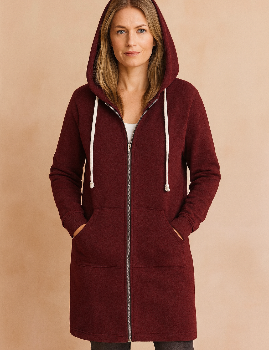 Rosette Wyndham | Long Zip-Up Hoodie For Women
