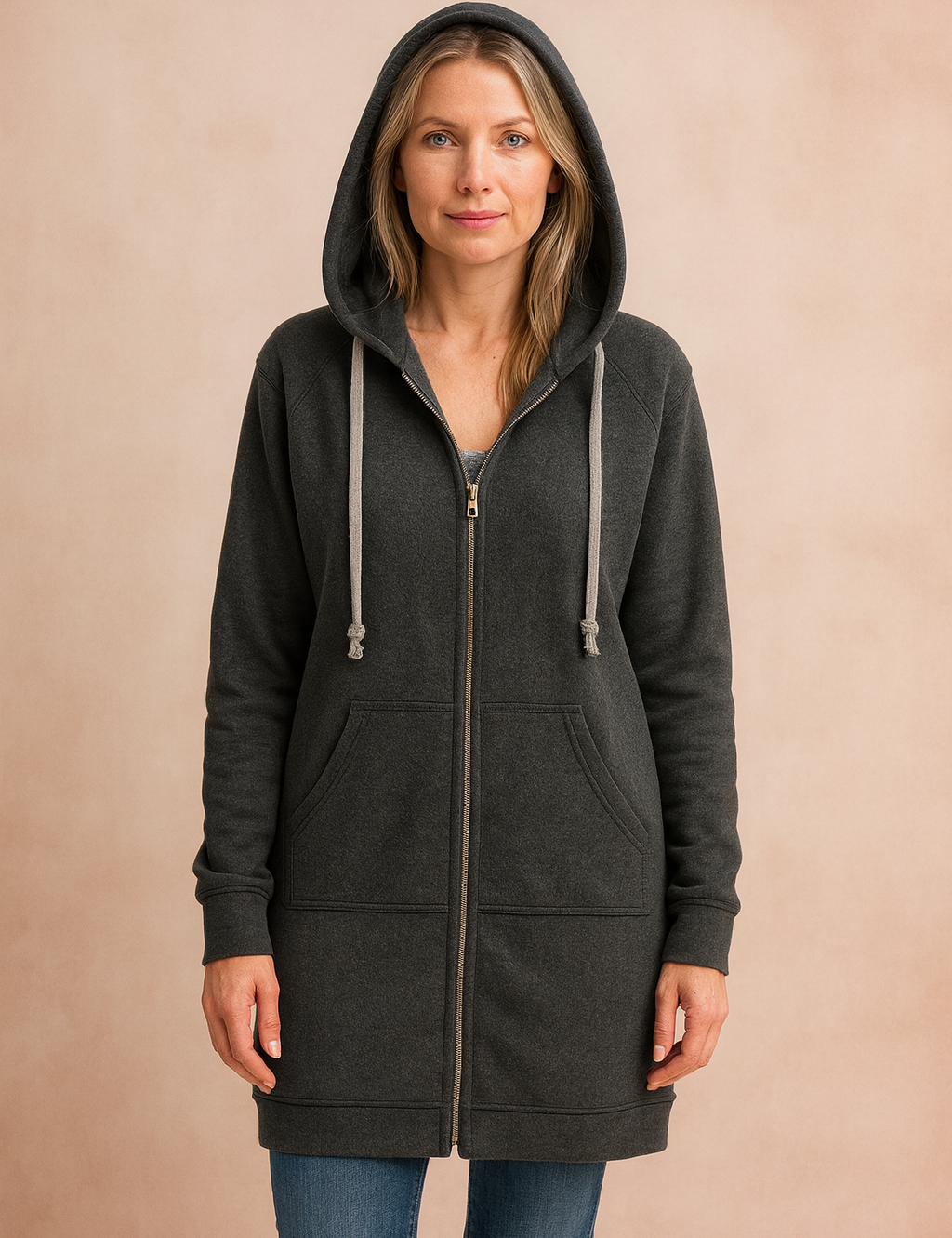 Rosette Wyndham | Long Zip-Up Hoodie For Women