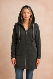 Rosette Wyndham | Long Zip-Up Hoodie For Women