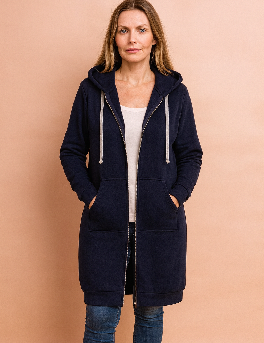 Rosette Wyndham | Long Zip-Up Hoodie For Women