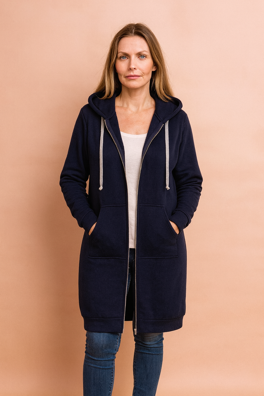 Rosette Wyndham | Long Zip-Up Hoodie For Women