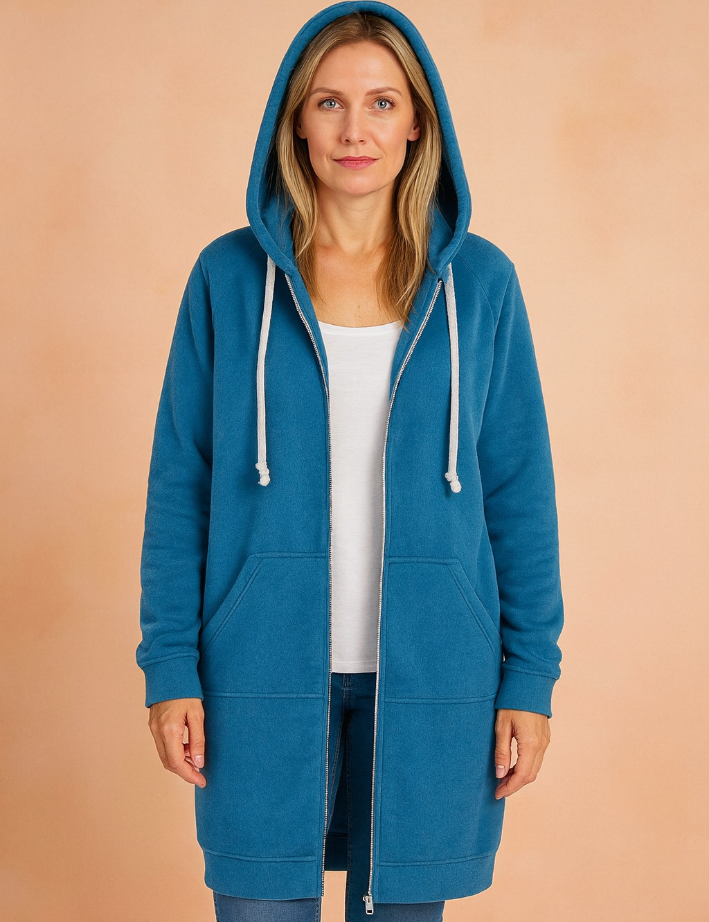 Rosette Wyndham | Long Zip-Up Hoodie For Women