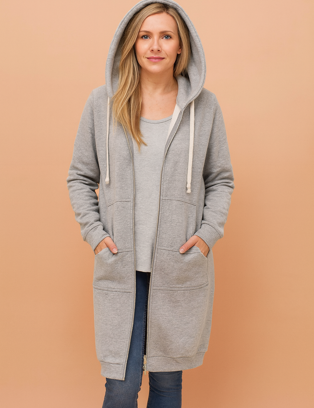 Rosette Wyndham | Long Zip-Up Hoodie For Women