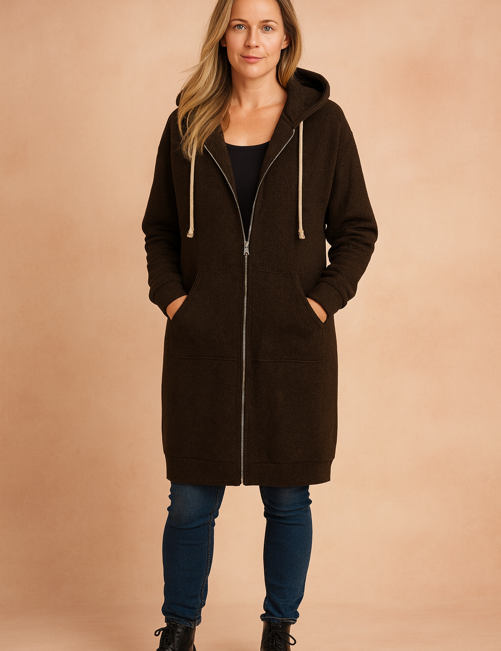 Rosette Wyndham | Long Zip-Up Hoodie For Women