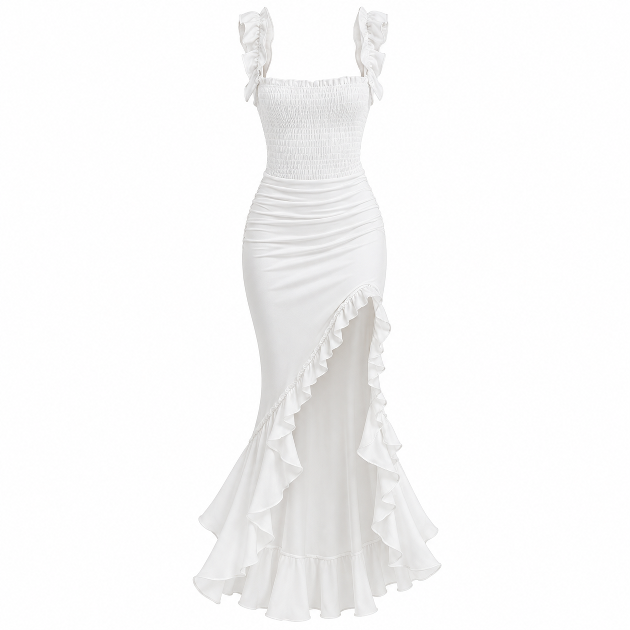 Amelia Foxworth | Minimalist White Maxi Dress For Women