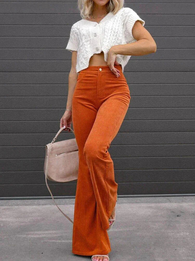 Gwendolyn Fairclaire | High-Waist Flare Trousers For Women