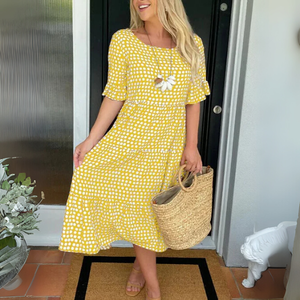 Celeste Wyndham | Relaxed Tiered Midi Dress For Women