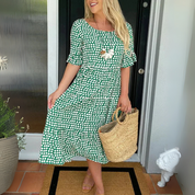 Celeste Wyndham | Relaxed Tiered Midi Dress For Women