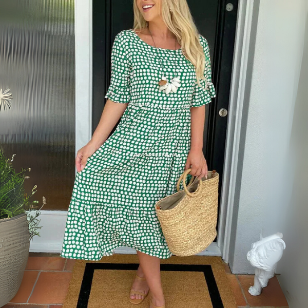 Celeste Wyndham | Relaxed Tiered Midi Dress For Women