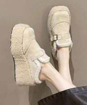 Lucinda Sherbourne | Platform Shearling Slip-On Slippers For Women