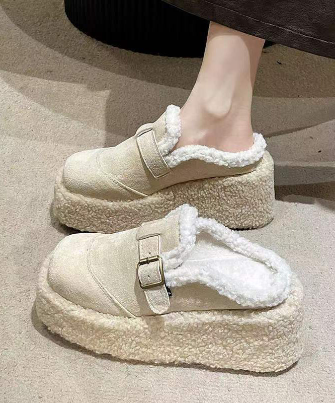 Lucinda Sherbourne | Platform Shearling Slip-On Slippers For Women