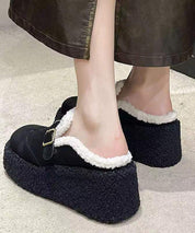 Lucinda Sherbourne | Platform Shearling Slip-On Slippers For Women