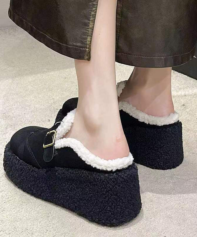 Lucinda Sherbourne | Platform Shearling Slip-On Slippers For Women