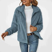 Mirielle Ashton | Fluffy Zip-Up Teddy Jacket For Women