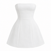 Camille Whitfield | White Cocktail Mini Dress For Women