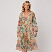 Beatrice Calloway | Floral Maxi Dress Long Sleeve For Women