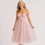 Emeline Duvray | Tulle Corset Midi Dress For Women