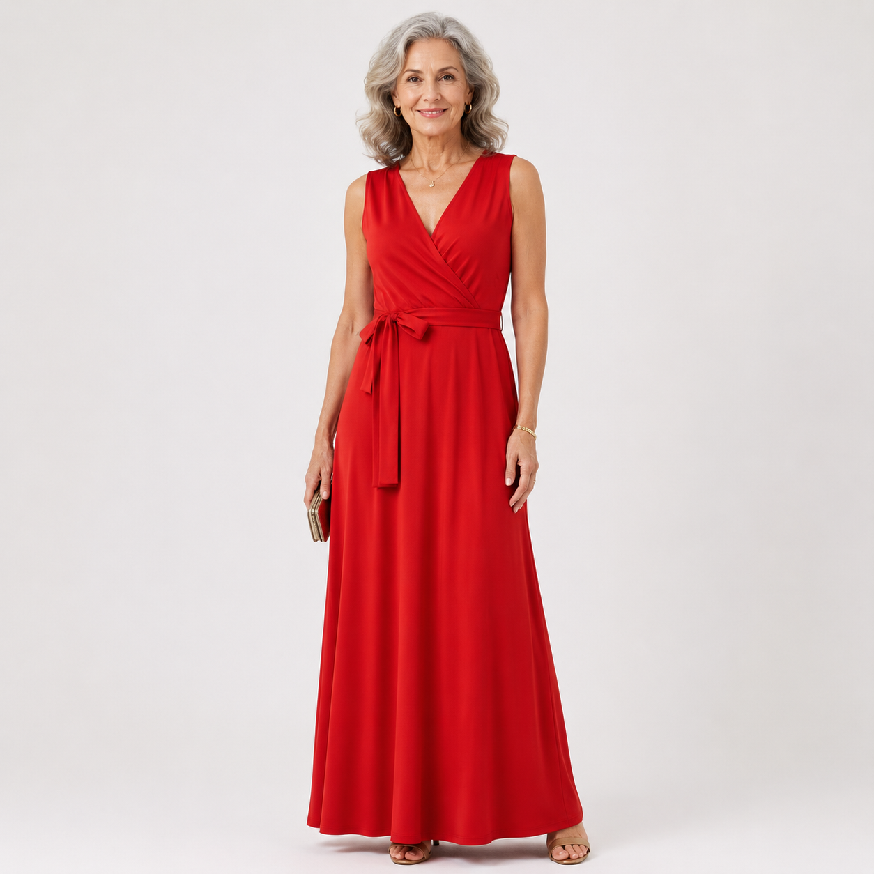 Vivienne Colette | Sleeveless Wrap Maxi Dress For Women
