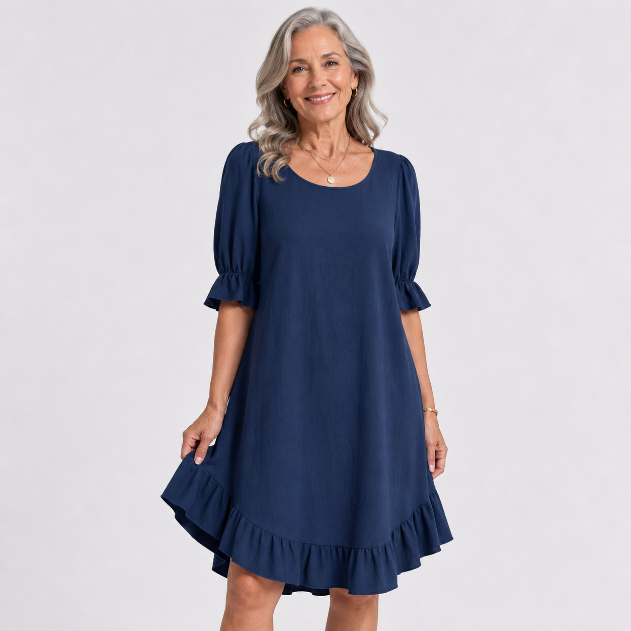 Cecilia Wentford | Ruffle Hem Midi Dress For Women