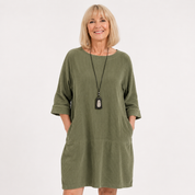 Maeve Collington | Corduroy Midi Shift Dress For Women