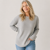 Beatrice Langholm | Waffle Knit Long Sleeve Jumper For Women