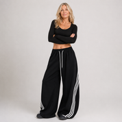 Greta Hollinswood | Wide Leg Striped Trackpants For Women