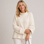 Helena Cromwell | Oversized Turtleneck Knit Sweater For Women