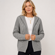 Rosalind Mercer | Hooded Cable Knit Cardigan For Women