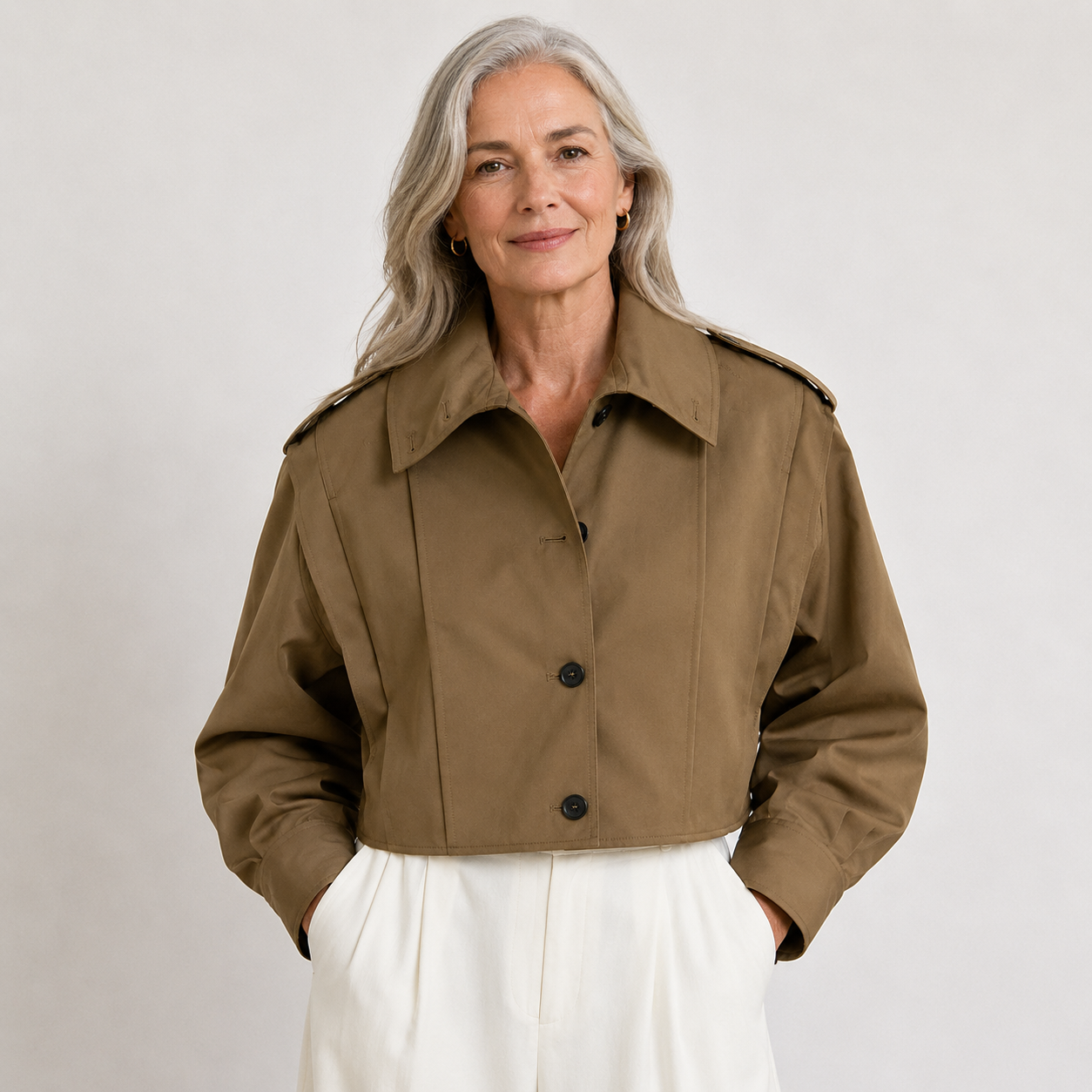 Margot Dunfield | Cropped Trench Coat For Women