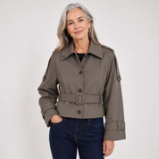 Lucette Fairholm | Cropped Belted Trench Coat For Women