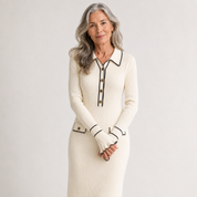 Vivienne Colworth | Ribbed Knit Long Sleeve Maxi Dress For Women
