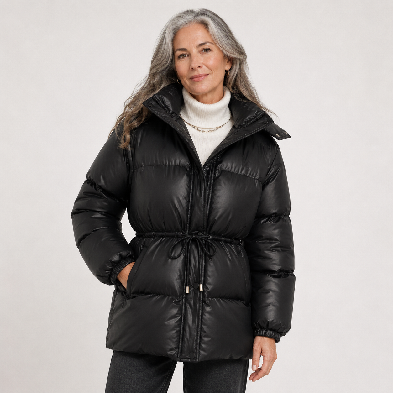 Harriet Elmsworth | Belted Puffer Jacket with Hood For Women