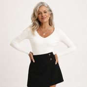 Elspeth Ravendale | Black Mini Wrap Skirt For Women
