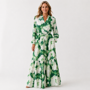 Genevieve Larmont | Tie-Dye Long Sleeve Maxi Dress For Women