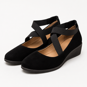 Bridget Halcombe | Cross Strap Mary Jane Flat Shoes For Women