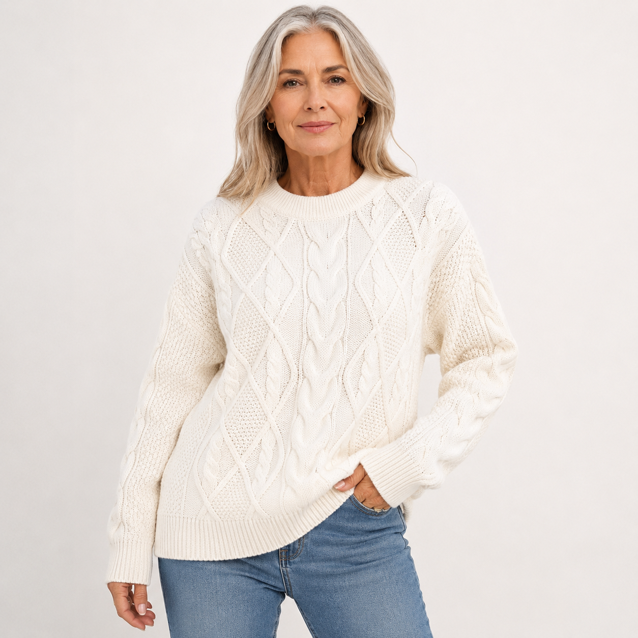 Patricia Wollstonecraft | Oversized Cable Knit Sweater For Women