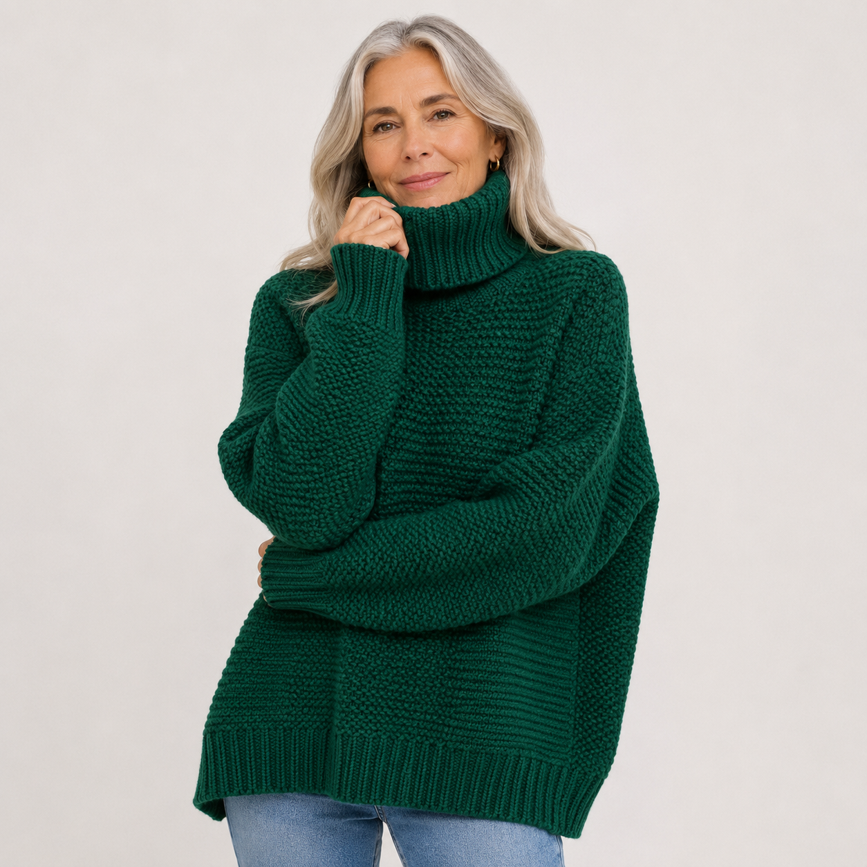 Harriet Coldwell | Chunky Turtleneck Knit Sweater For Women