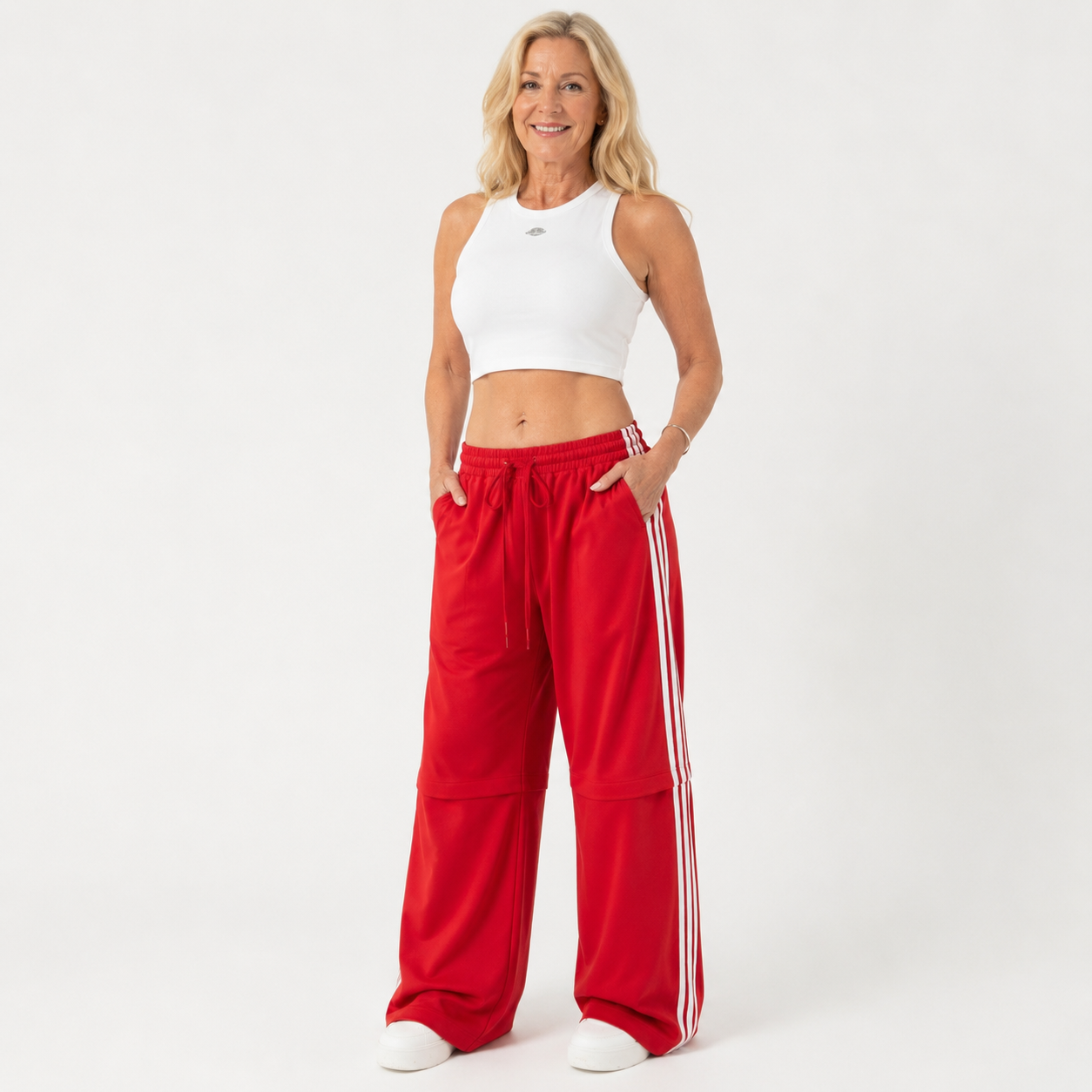 Scarlett Beauvale | Wide Leg Trackpants with Side Stripes For Women