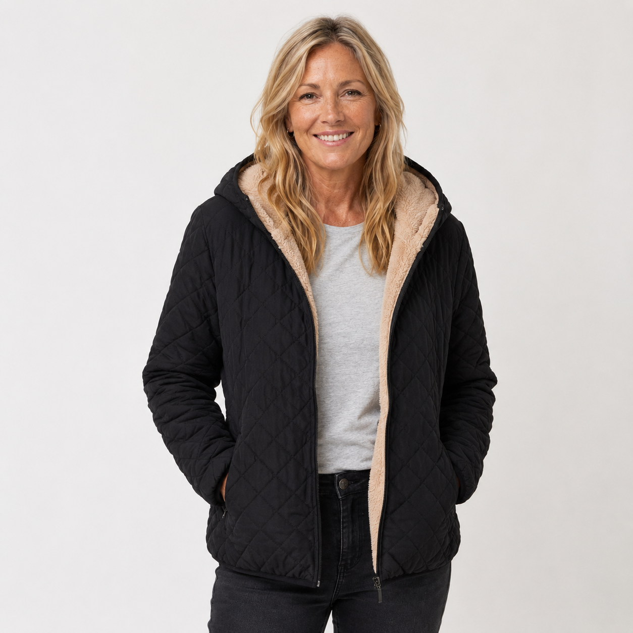 Rosemary Fincham | Quilted Hooded Zip-Up Jacket For Women