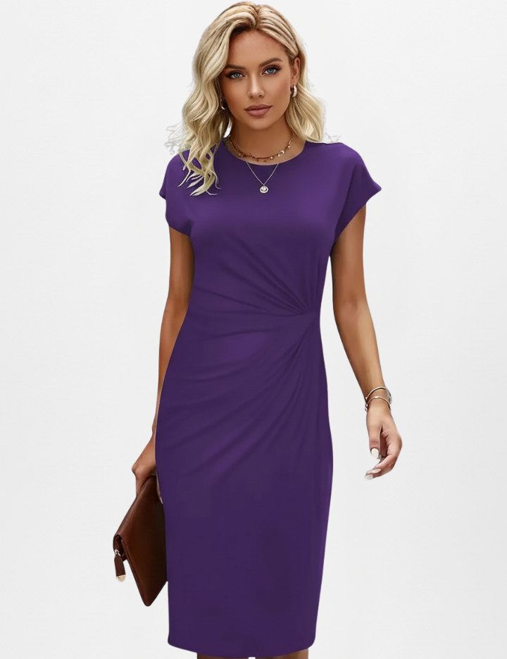 Veronique Ashdale | Ruched Waist Midi Dress For Women