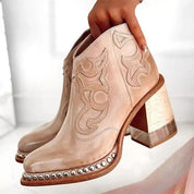 Rosalind Vickers | Western Cowboy Ankle Boots For Women