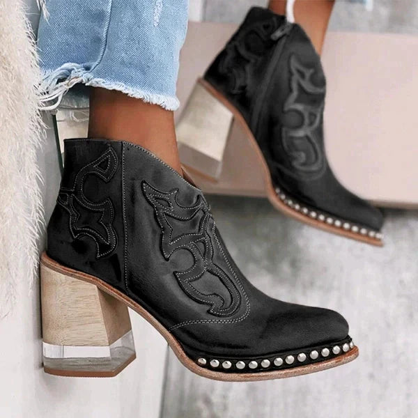 Rosalind Vickers | Western Cowboy Ankle Boots For Women