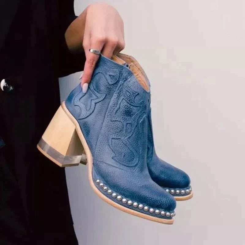 Rosalind Vickers | Western Cowboy Ankle Boots For Women